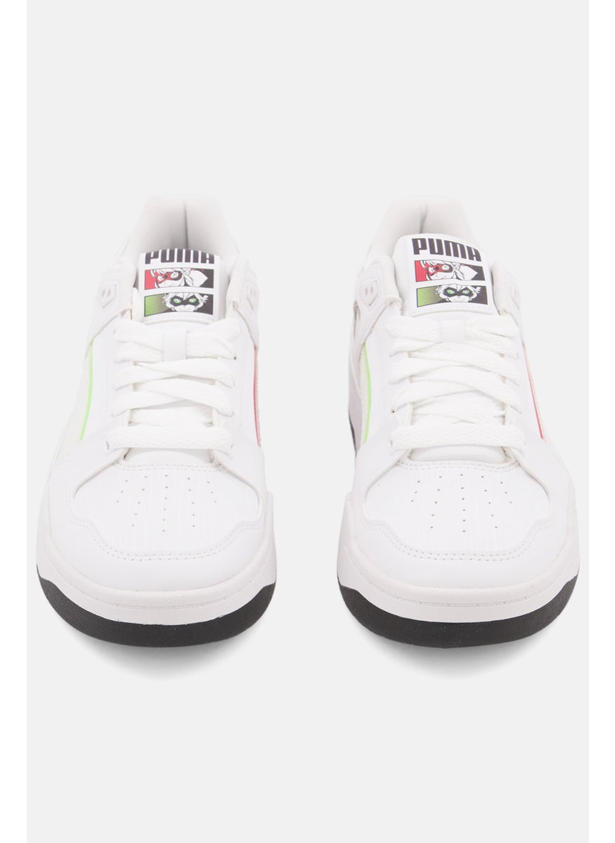 Puma x Miraculous - Kids Boy Slipstream Miraculous Lace Up Sports Shoes, White Combo - Image 1