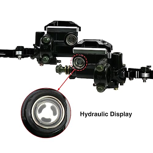 ZSDTRP Universal Motorcycle 7/8" 22mm CNC Hydraulic Brake Clutch Lever Master Double Pump with Warning Switch Mirror Holder for Scooter Motorbike Mped ATV UTV Go Kart (Black) - Image 5