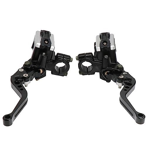 ZSDTRP Universal Motorcycle 7/8" 22mm CNC Hydraulic Brake Clutch Lever Master Double Pump with Warning Switch Mirror Holder for Scooter Motorbike Mped ATV UTV Go Kart (Black) - Image 1