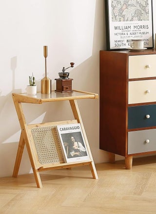 Rattan Side Table with Glass Top | Mid Century Modern Nightstand with Storage | Small Bamboo Coffee Table for Living Room & Bedroom | Wooden End Table Accent Nightstand - pzsku/Z4CCFB4FED82255AFA431Z/45/_/1723734872/64b953b5-8f42-4e0a-ba72-d83ec601c233