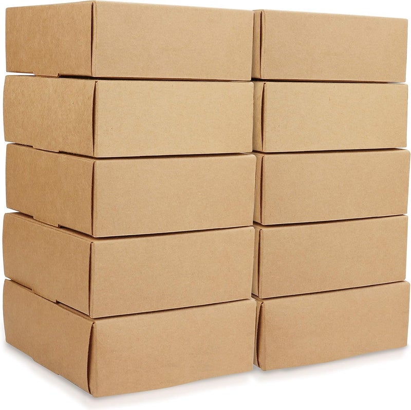 Cardboard Gift Box – 10 Pieces – 12x12x5cm – Easy to Assemble – for Gift Wrapping, Jewelry and Craft Products (Brown) - Image 5