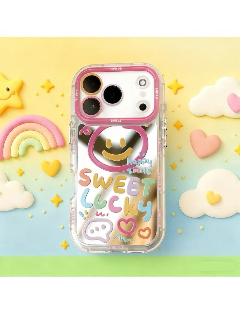 Protective Case Cover for iPhone 17 Pro with Mirror Cute Colorful Case for Women Pink iPhone 17 Pro Protector Mobiles Accessories Case - Image 4