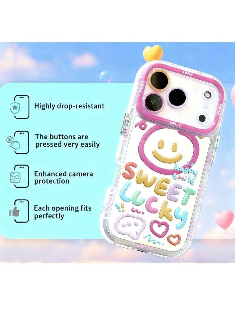 Protective Case Cover for iPhone 17 Pro with Mirror Cute Colorful Case for Women Pink iPhone 17 Pro Protector Mobiles Accessories Case - Image 5