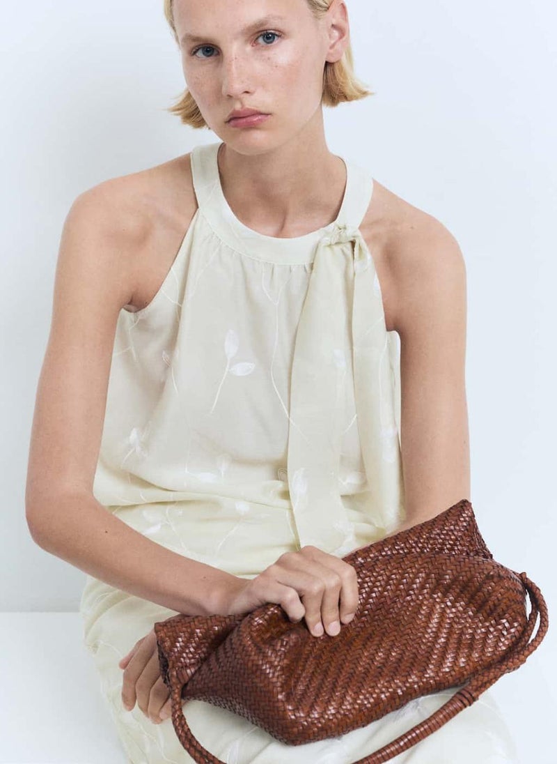 MANGO Halter-Neck Top With Knot Detail  - Image 3