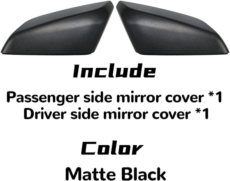 DIMEANI Side Mirror Cover for Chevrolet Malibu 2016-2025 - Matte Black - Image 3