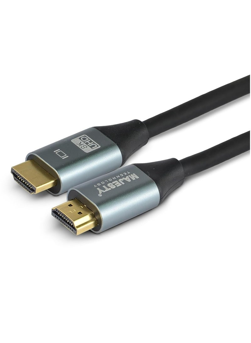 ماجيستي ماجيستي كيبل HDMI 8K فائق السرعة - 48Gbps HDMI 2.1 يدعم 8K@60Hz، 4K@120Hz، 2K@144Hz، 1080P@240Hz - Dolby Vision، Dolby Atmos، HDR10+، eARC، 3D، متوافق مع PS5، Xbox ، سويتش (5M)  - Image 1