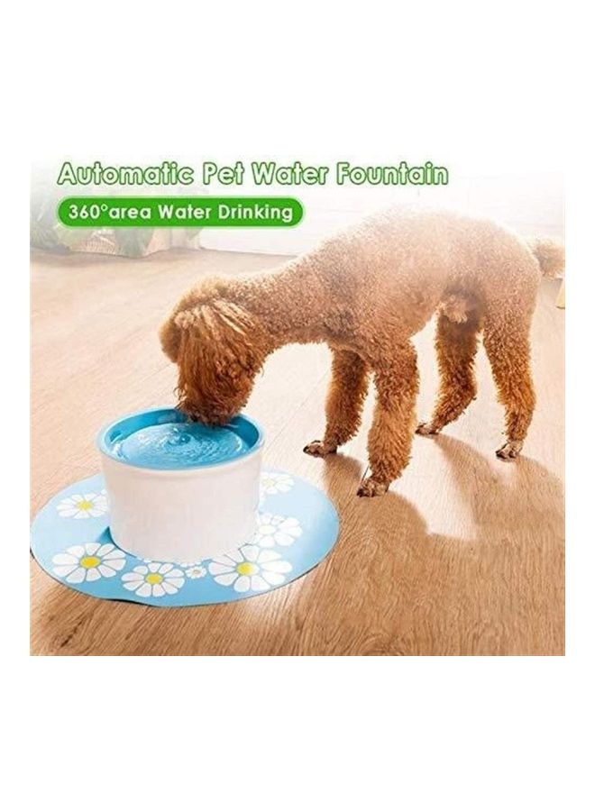 Loquat 1.6L Automatic Pet Water Fountain with Base Blue/White - Image 3