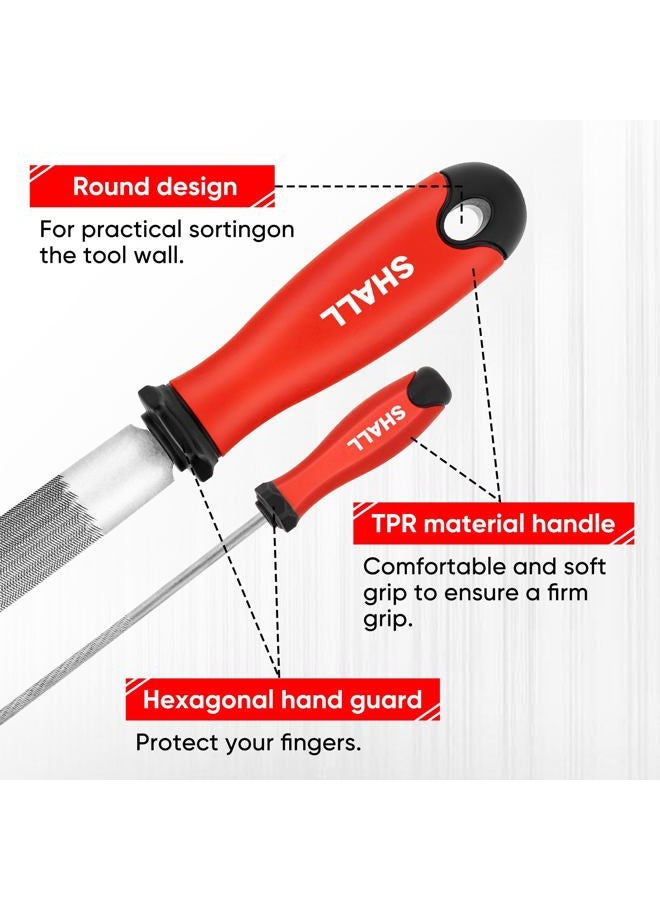 SHALL 17 Pc Metal File Set,for Metal,Wood & Plastic,4xHand & 12xNeedle Files,Wire Brush,High Quality Metal File with Storage Box - Image 5