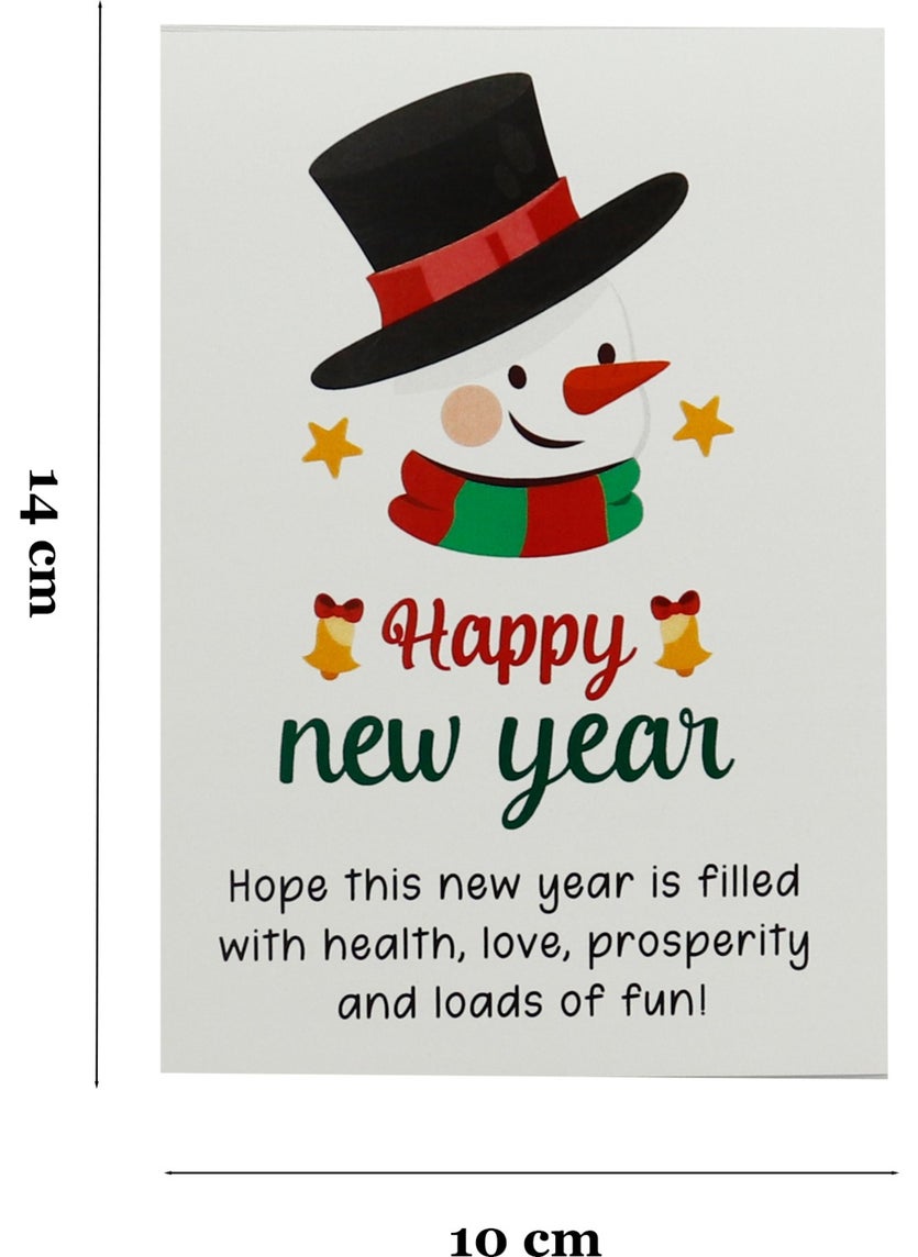 Repro Design - 10X14 cm New Year Themed 5 Pieces Greeting Card Model-1 Happy New Year - Image 1