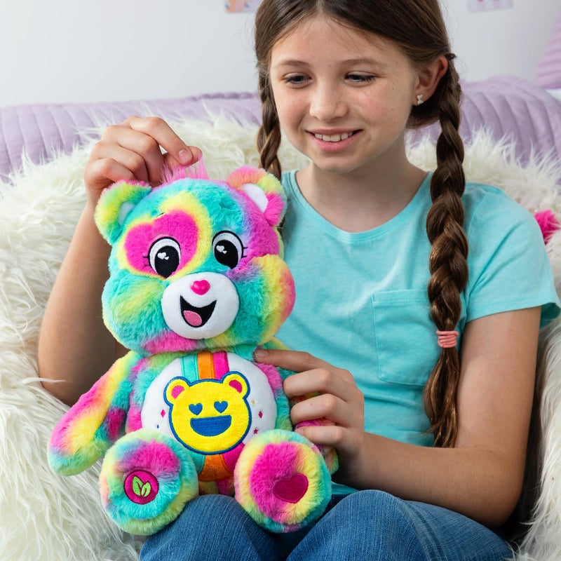 Basic Fun Care Bears 14” Good Vibes Bear- Tie-Dye Multicolored Plushie for Ages 4+ – Perfect Stuffed Animal Support Gift, Super Soft and Cuddly – Good for Girls and Boys, Employees, Collectors - Image 4