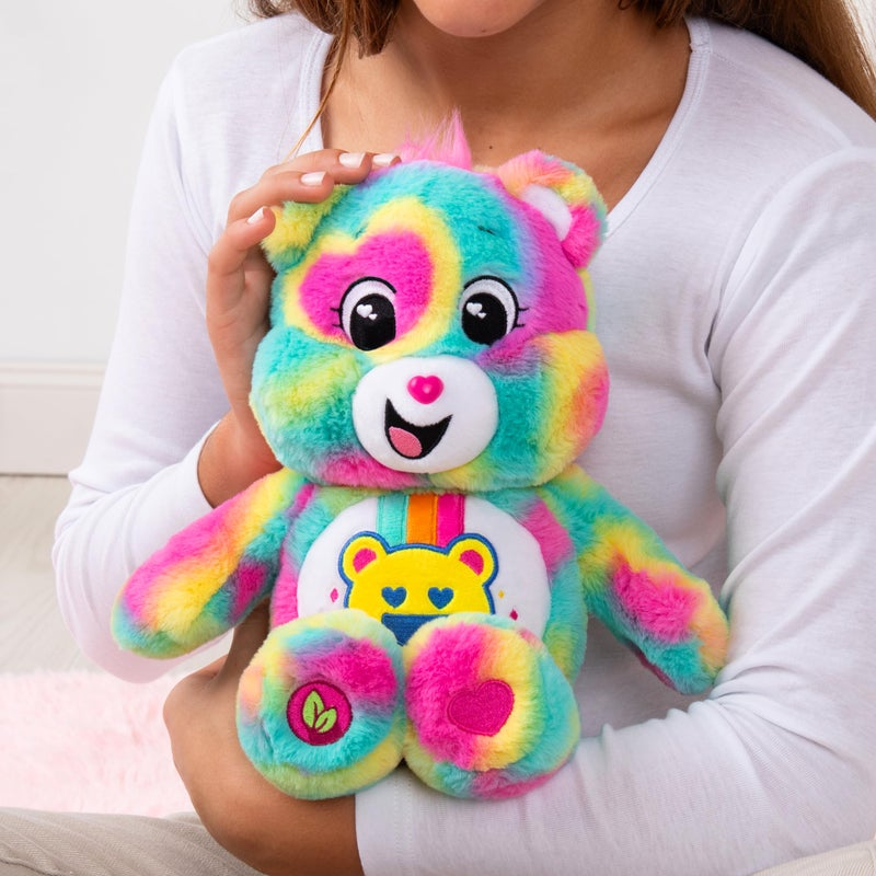Basic Fun Care Bears 14” Good Vibes Bear- Tie-Dye Multicolored Plushie for Ages 4+ – Perfect Stuffed Animal Support Gift, Super Soft and Cuddly – Good for Girls and Boys, Employees, Collectors - Image 2
