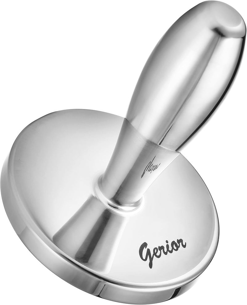 Gerior Meat Pounder Tenderizer - Solid Cast Stainless Steel Round Chicken Flattener Tool - Works Great As A Smash Burger Press - Dishwasher Safe - Image 1