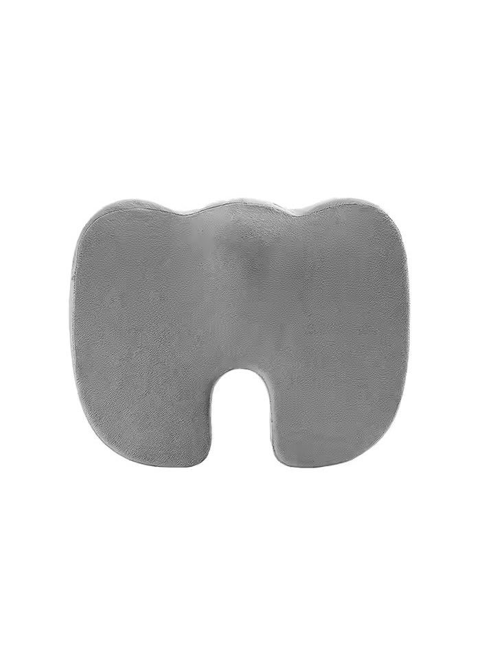 VIO Memory Foam Seat Cushion with Cover Orthopedic Non Slip Chair Pad for Tailbone Sciatica Lumbar Support Lower Back Pillow Hip Pain Relief for Home Office Chair Car Wheelchair Grey Beige - Image 1