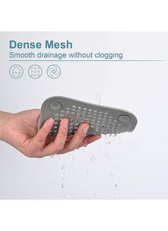 Generic 2 Pieces Square drain cover Bathroom floor drain filter  (White, gray)  - Image 5