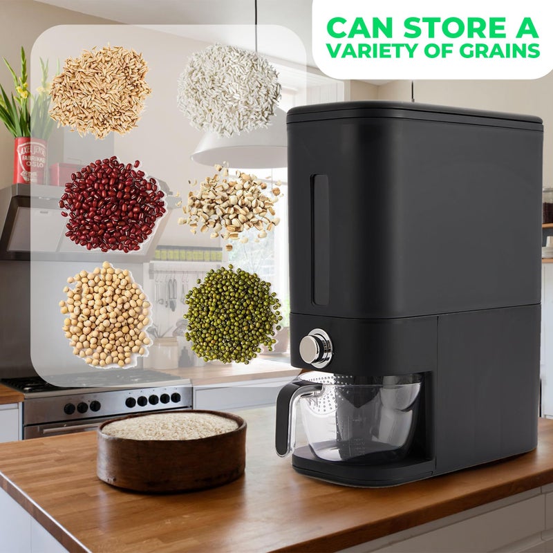 Culmino Rice Dispenser 25 lbs I Rice Storage Container 25 lbs with Sponge, Scoop & Measuring Cup I Airtight Rice Container with Lid I Best Food Dispenser Rice Bucket I Cereal Dispenser for Pantry - Image 4
