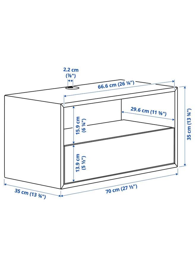 Zaboon Media Shelf, White, 70X35X35 Cm - Image 3