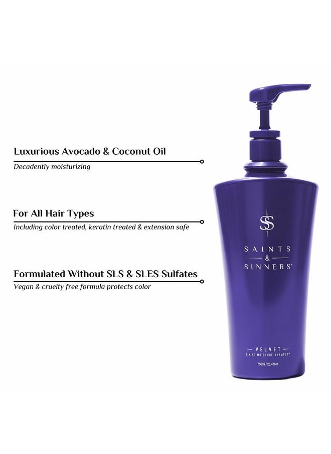 سينتس آند سينرز - شامبو Velvet Divine Moisture الحائز على جائزة لإصلاح الشعر الجاف والتالف والمصبوغ وتجديده وإضافة لمعان له. - Image 1