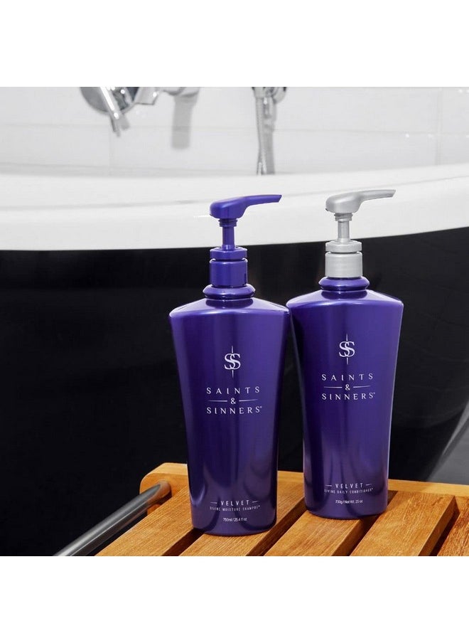 سينتس آند سينرز - شامبو Velvet Divine Moisture الحائز على جائزة لإصلاح الشعر الجاف والتالف والمصبوغ وتجديده وإضافة لمعان له. - Image 1