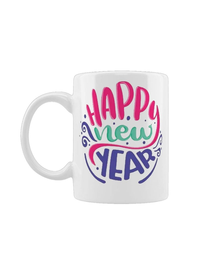PRINTSHOP4ME Happy New Year Design Printed With New Year Theme Ceramic Coffee Mug Suitable Gift For Family/Friends And Special Person  - Image 1