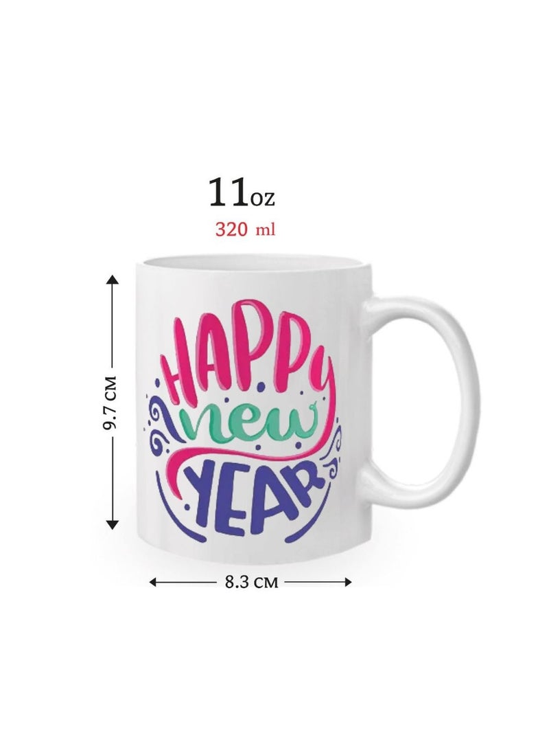 PRINTSHOP4ME Happy New Year Design Printed With New Year Theme Ceramic Coffee Mug Suitable Gift For Family/Friends And Special Person  - Image 2
