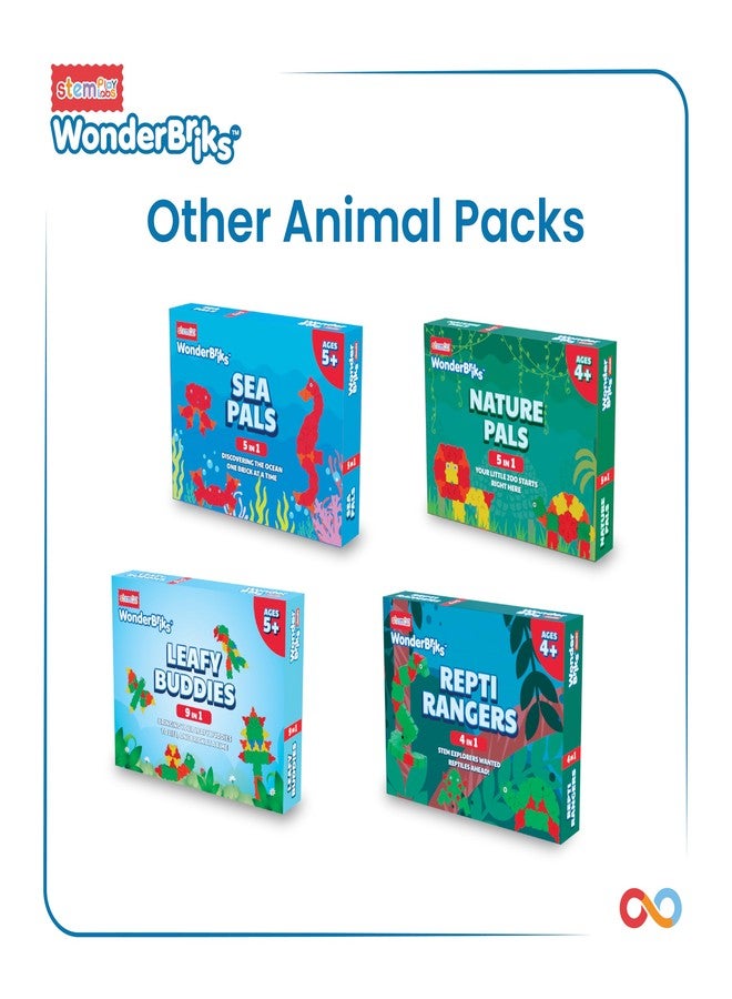 WONDER BRIKS ™ Forest Friends - Build 5 Forest Animals (Ages 5+, 5 in 1) by StemPlay Labs | Animal Lovers | Blocks - Early Learning - Screen Free - Pretend Play - Creativity | Birthday - Unisex - Image 5
