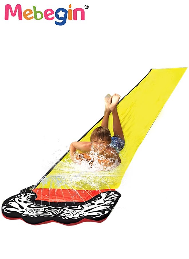 MEBEGIN 145*480cm Slip Water Slide for Backyard Lawn,Summer Slip Waterslides Water Toy for Backyard Outdoor Water Fun for Kids Slip and Slide Garden Water Toys  - Image 1
