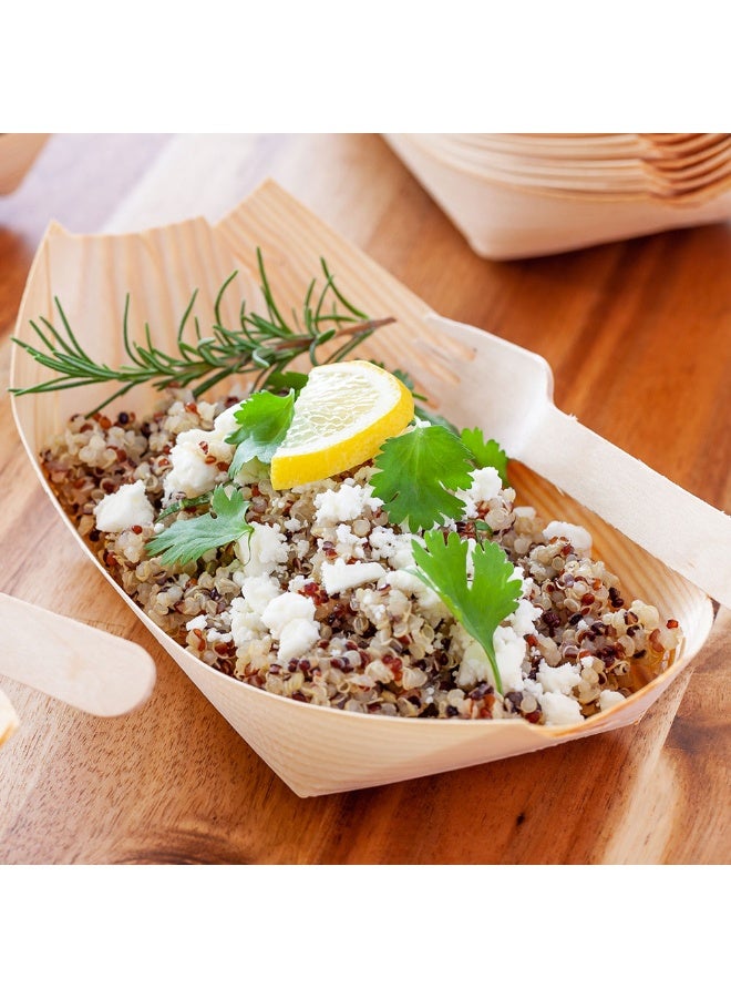 Restaurantware 8.8 x 4 Inch Food Boats, 200 Disposable Large Paper Food Boats- Heavy-Duty, Durable, Paper Boats, For Snacks, Appetizers, Or Treats, Use At Parties Or Carnivals - Image 3