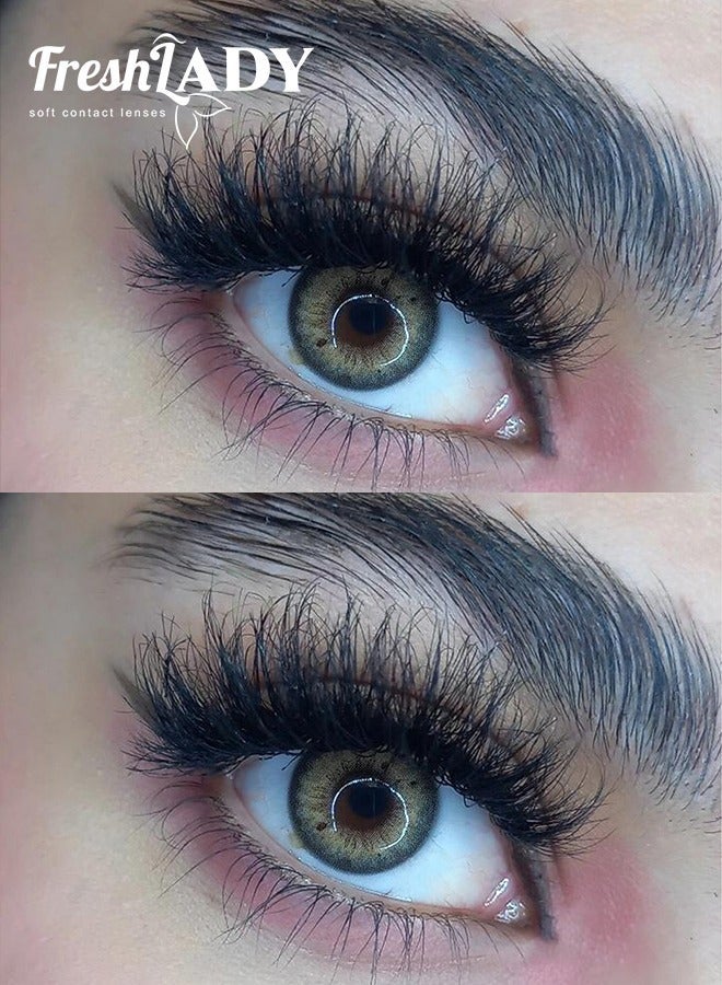 سيدة جديدة عدسات لاصقة ملونة بنية من فريش ليدي للاستخدام السنوي - Image 3