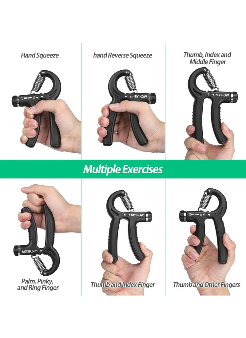 Generic - Hand Grip Strengthener: Adjustable hand exerciser with resistance from 22-132 lbs (10-60 kg) ideal for musicians and athletes with non-slip protection - Image 1
