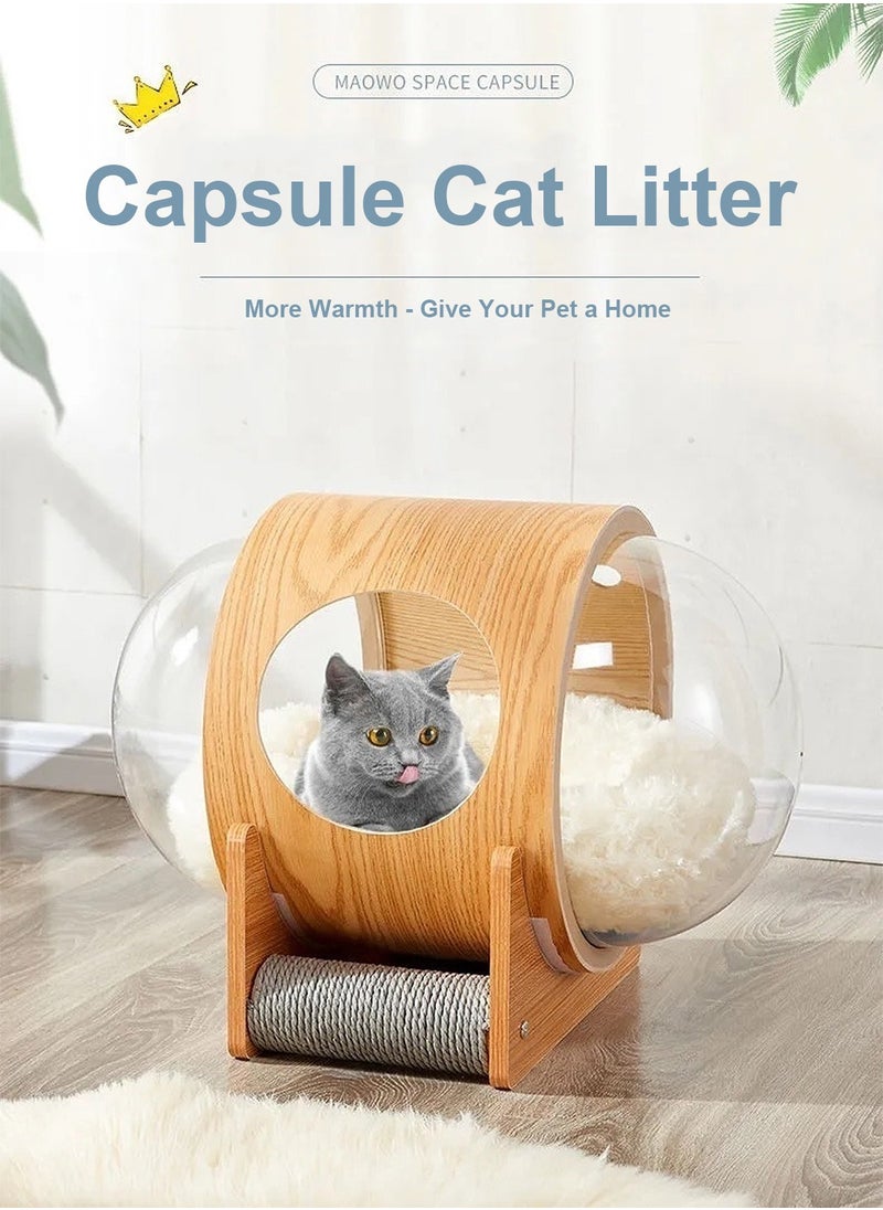 Capsule Cat House Double Side Cat Scratching Post Indoor Cat Bed Cat Nest Cat Condos Cat Kennel - pzsku/Z4CD0E1AD686E4BA618AEZ/45/_/1732091686/a85be1df-0930-4f65-a871-efe93915e448