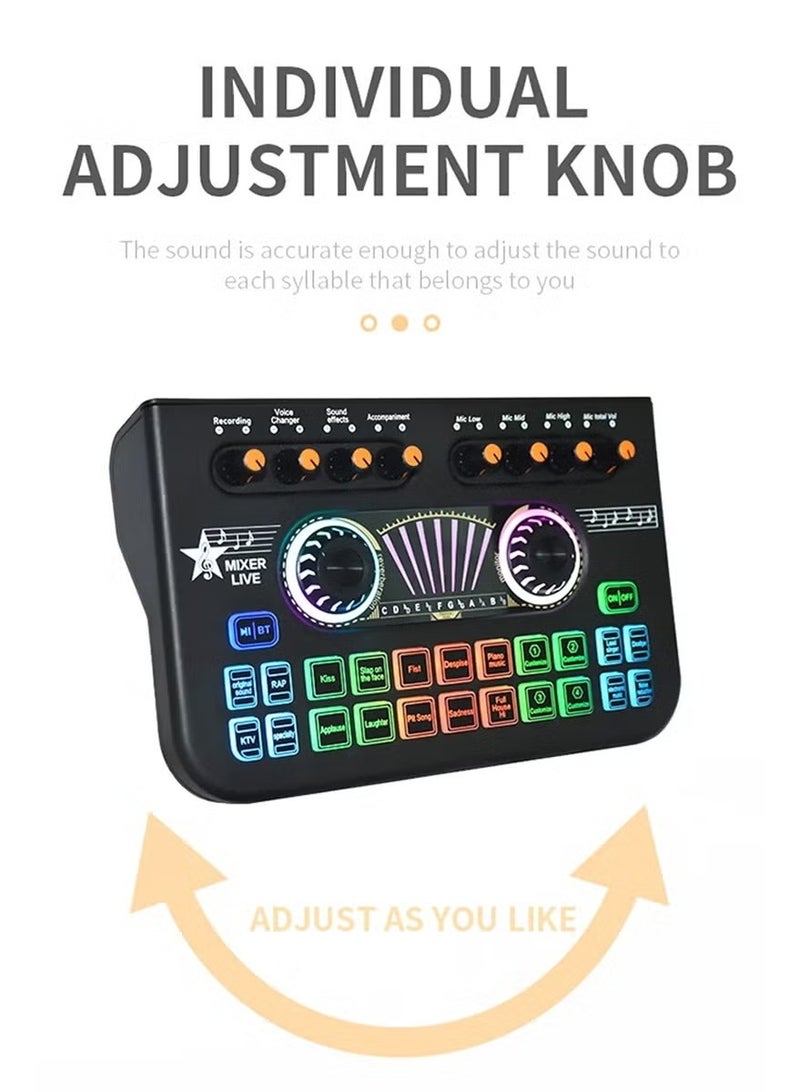 GENNEXT X3 Live Voice Mixer Audio Interface Console Live Microphone Sound Card for Recording Streaming Smartphone - Image 2