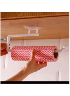 1pc Cling Film Storage Rack, Toilet Tissue Hanger, Roll Paper Stand, Rag Bracket No Drilling Needed Kitchen Paper Towel Holder