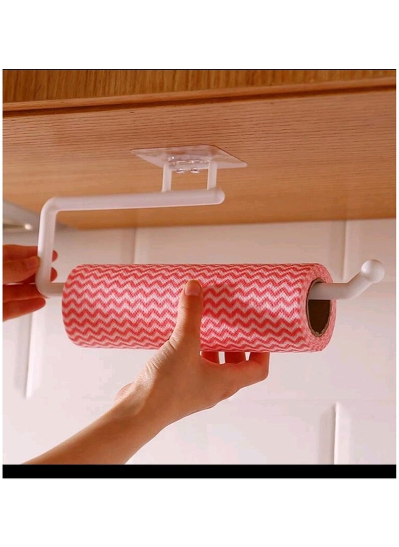 Generic - 1pc Cling Film Storage Rack, Toilet Tissue Hanger, Roll Paper Stand, Rag Bracket No Drilling Needed Kitchen Paper Towel Holder - Image 1