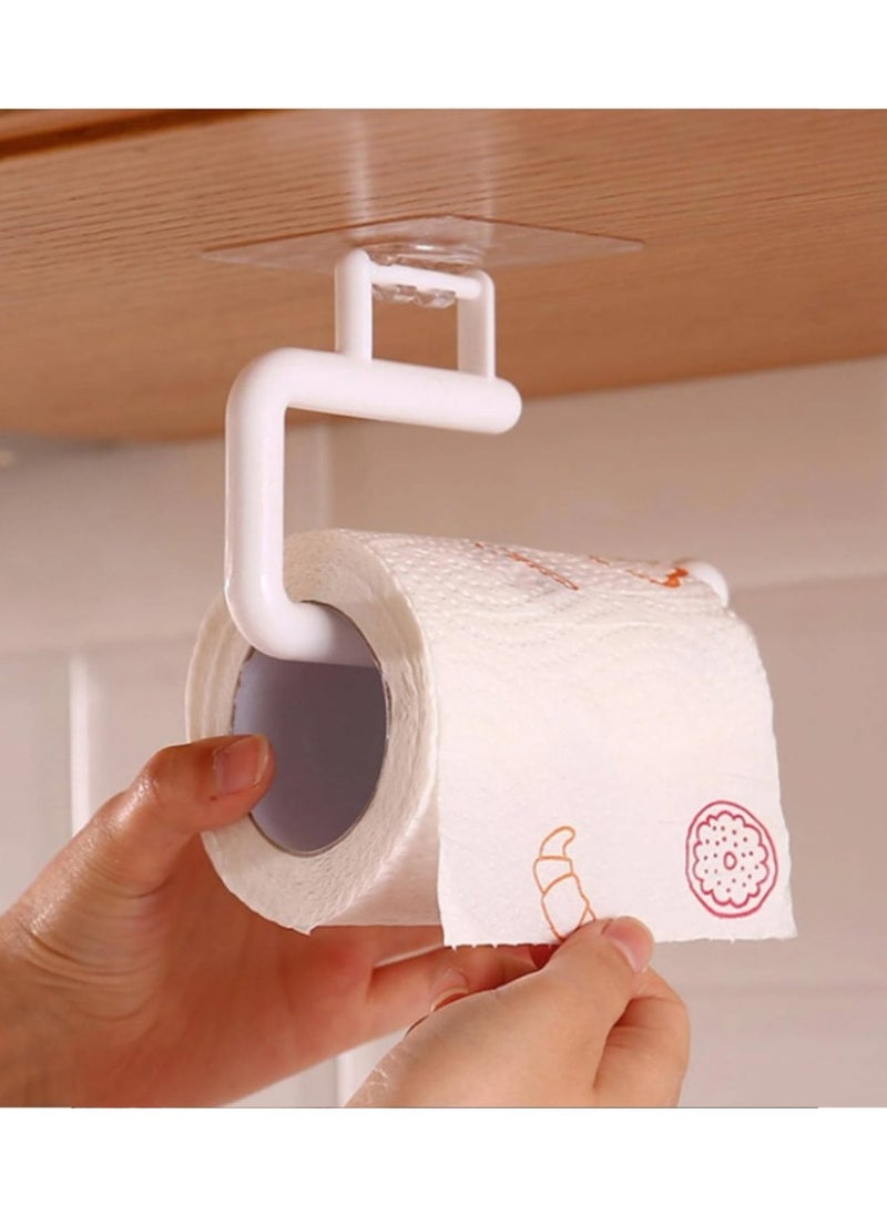 Generic - 1pc Cling Film Storage Rack, Toilet Tissue Hanger, Roll Paper Stand, Rag Bracket No Drilling Needed Kitchen Paper Towel Holder - Image 1