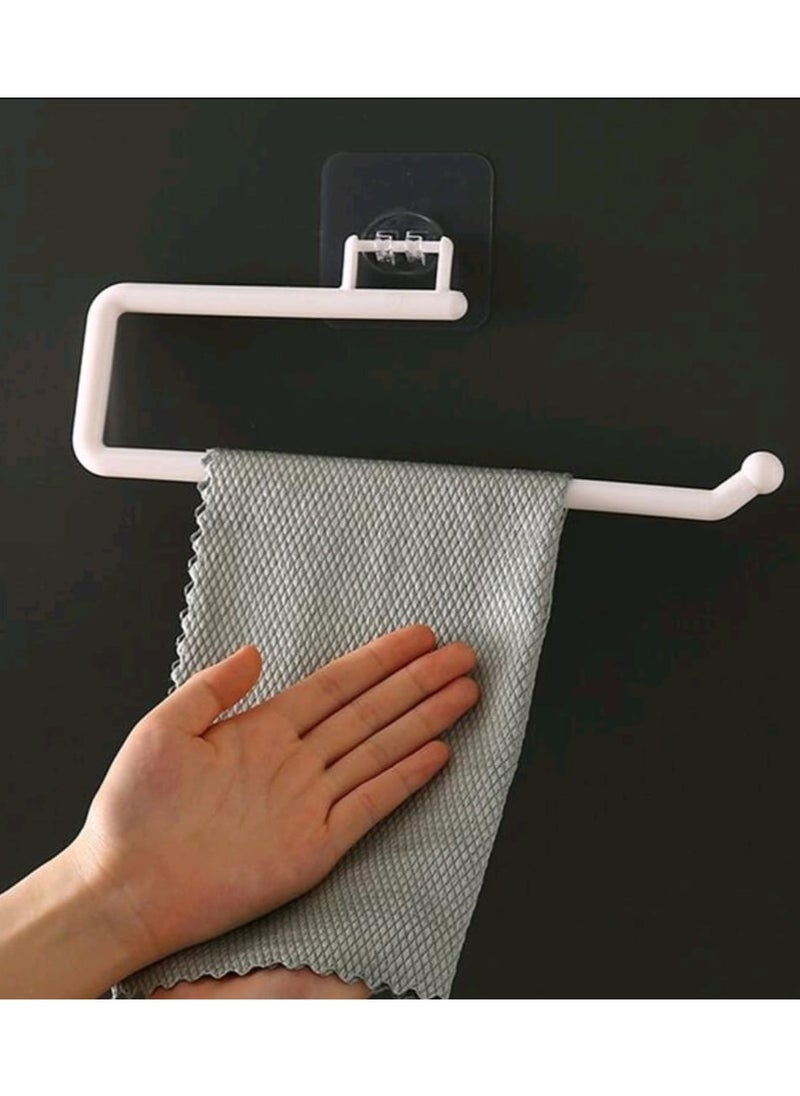 Generic - 1pc Cling Film Storage Rack, Toilet Tissue Hanger, Roll Paper Stand, Rag Bracket No Drilling Needed Kitchen Paper Towel Holder - Image 1