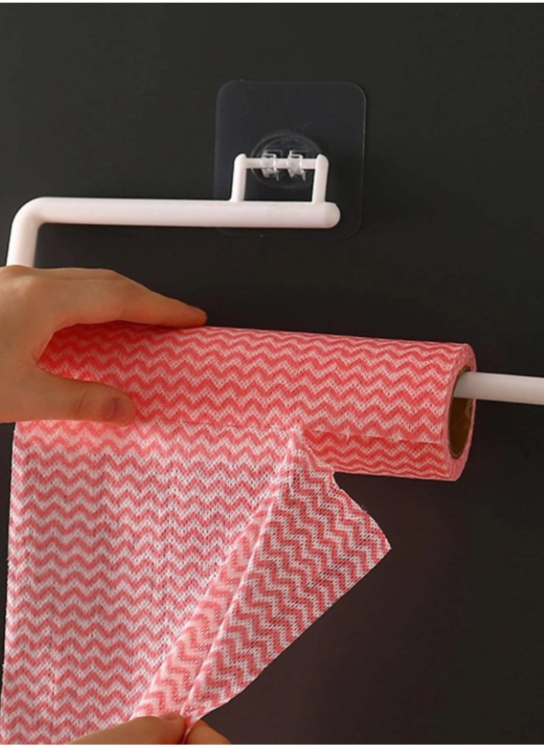 Generic - 1pc Cling Film Storage Rack, Toilet Tissue Hanger, Roll Paper Stand, Rag Bracket No Drilling Needed Kitchen Paper Towel Holder - Image 1