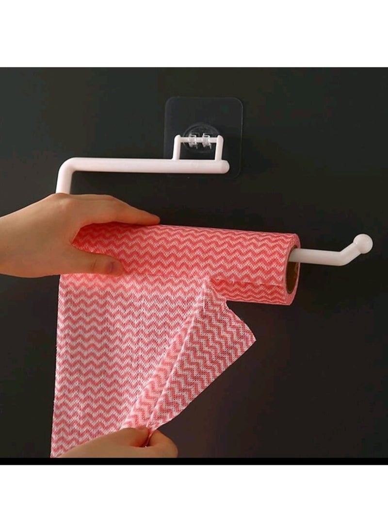 Generic - 1pc Cling Film Storage Rack, Toilet Tissue Hanger, Roll Paper Stand, Rag Bracket No Drilling Needed Kitchen Paper Towel Holder - Image 1