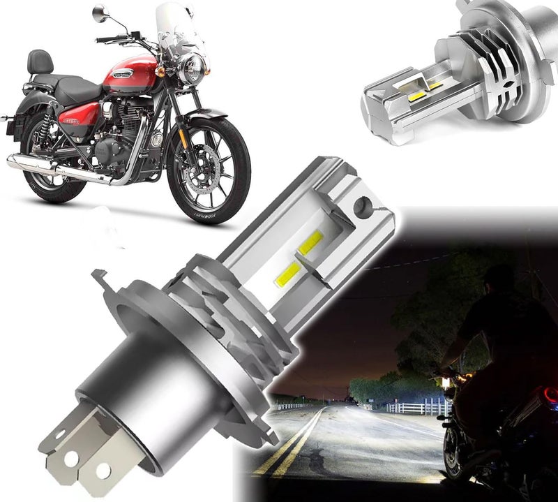 Auto Pearl V3 LED Headlight Bulbs Hi/Low Beam Fits for Vehicle H4 Compatible with Meteor 350 (Pack of 1) - Image 1