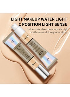 OCHEAL CC Cream, Full Coverage Foundation With SPF 50+ Whitening Sunscreen, CC Cream Foundation Anti-Redness, Colour Correcting And Brightening Face Cream, Skin Tone Adjusting CC Cream, Natural  - Image 3