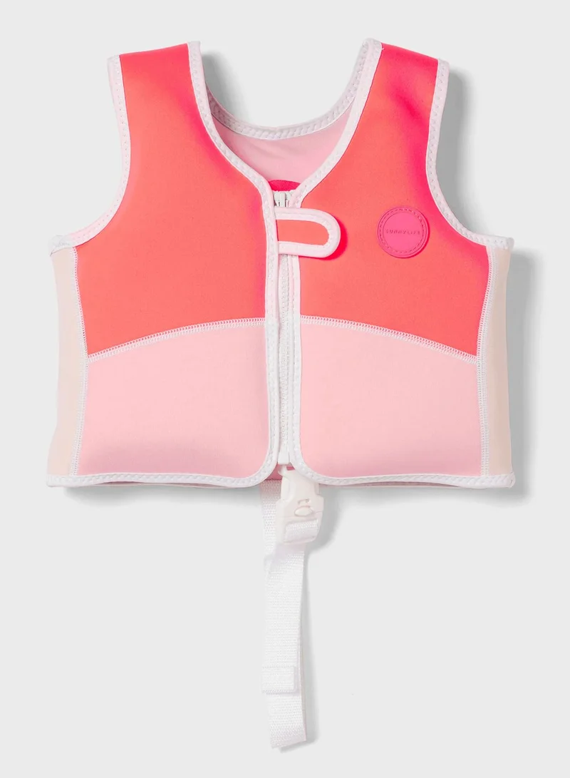 SUNNY LIFE Melody The Mermaid Swim Vest 2-3 Neon Strawberry