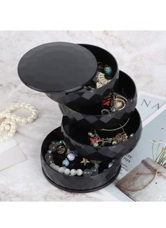 Generic 4 Tier 360° Rotatable Jewelry Organizer Box-Black  - Image 3