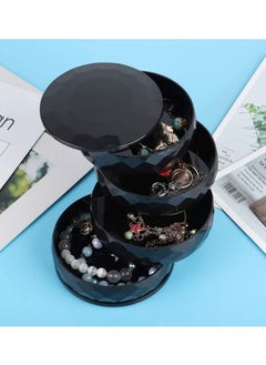 Generic 4 Tier 360° Rotatable Jewelry Organizer Box-Black  - Image 5