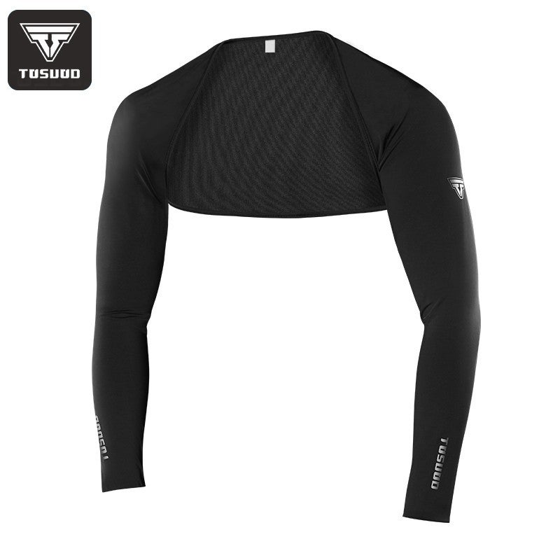 Ice Silk Sunscreen Shawl Summer Men'S And Women'S One-Piece Ice Cool Sleeve Hand Armguard Anti-Ultraviolet Riding Driving Riding Equipment - Image 1