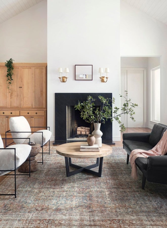 Loloi Chris Loves Julia Jules Collection JUL-05 Lagoon/Brick 2'-6'' x 9'-6'', .13" Pile Height, Runner Rug - Image 1