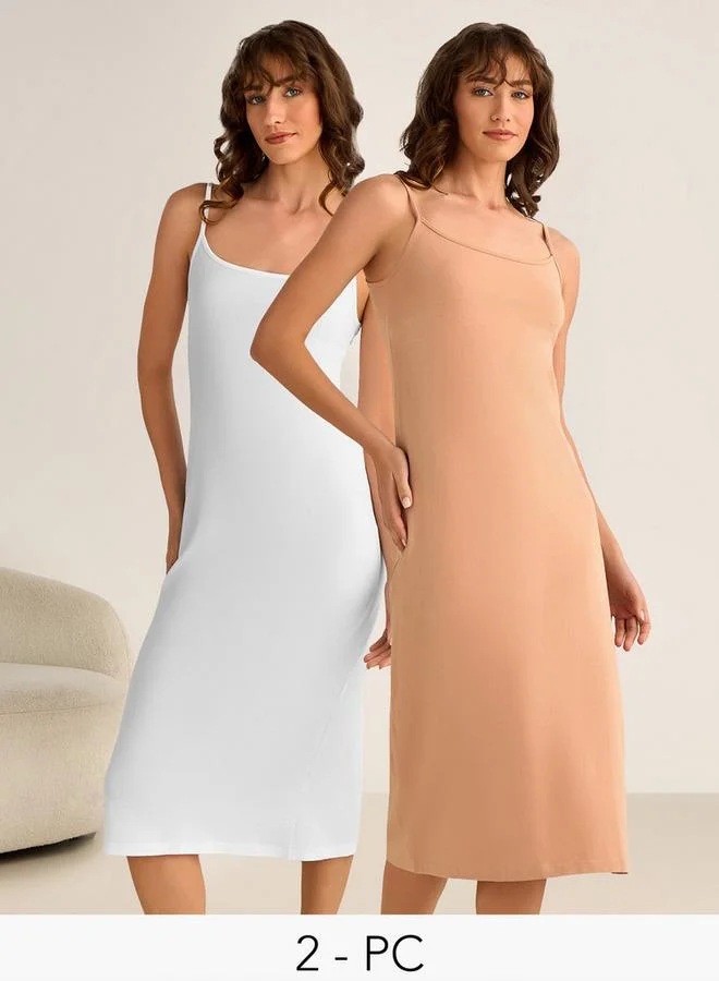 Splash FAV Set of 2   Slip Dress with Adjustable Strap