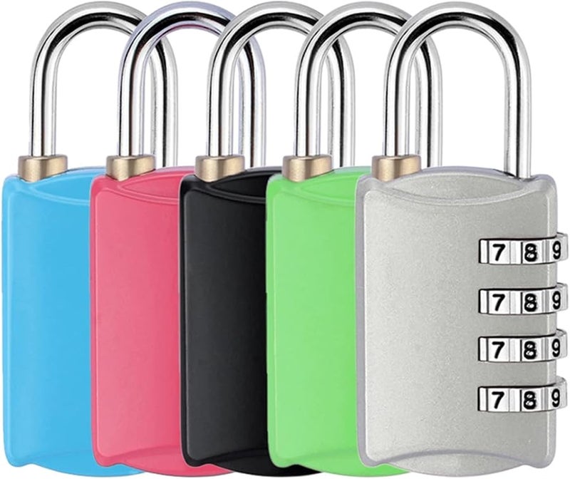 Black 4 Dial Combination Travel Lock for Luggage Suitcase Baggage Toolbox Gym Locker - Image 4