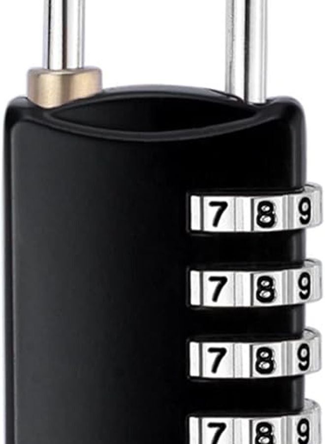 Black 4 Dial Combination Travel Lock for Luggage Suitcase Baggage Toolbox Gym Locker - Image 2