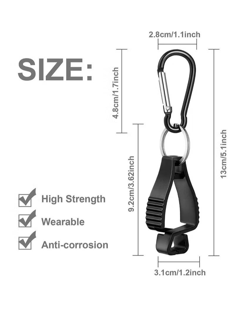 Generic - 6 Pack Glove Clips for Work Glove Holders,Glove Belt Clip With Metal Carabiners,Easy to Wear Glove Clip, Tools, & Towel Holder, Ideal for Men Safety Construction Worker Guard Labor - Image 1