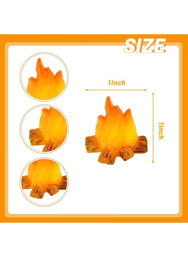 Ba Love 10 Pcs Miniature Campfire Dollhouse Fire Ornament Decor Model Fire Model Handicraft Fake Fire Pretend Toy Resin Bonfire Model Miniature Decoration - Image 2
