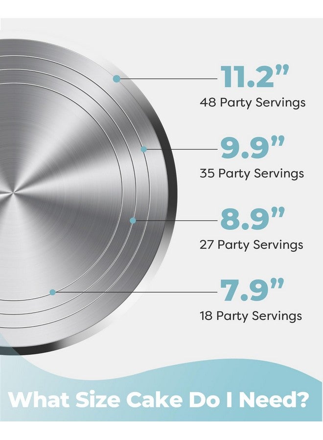 Kootek حامل كعكة دوار من سبائك الألمنيوم كوتيك 12 بوصة لتزيين الكعك وكعك الكب كيك - Image 3